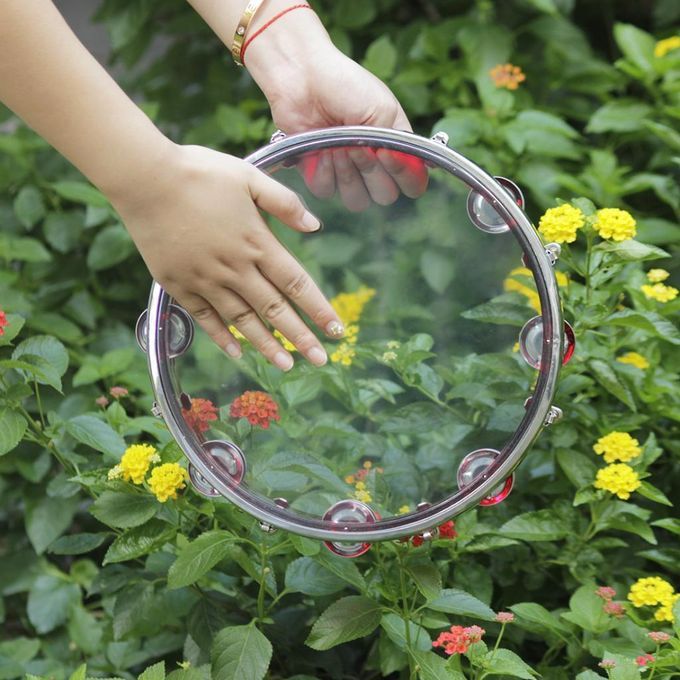 10inch Musical Tambourine Tamborine Drum Round Percussion Gift For KTV
