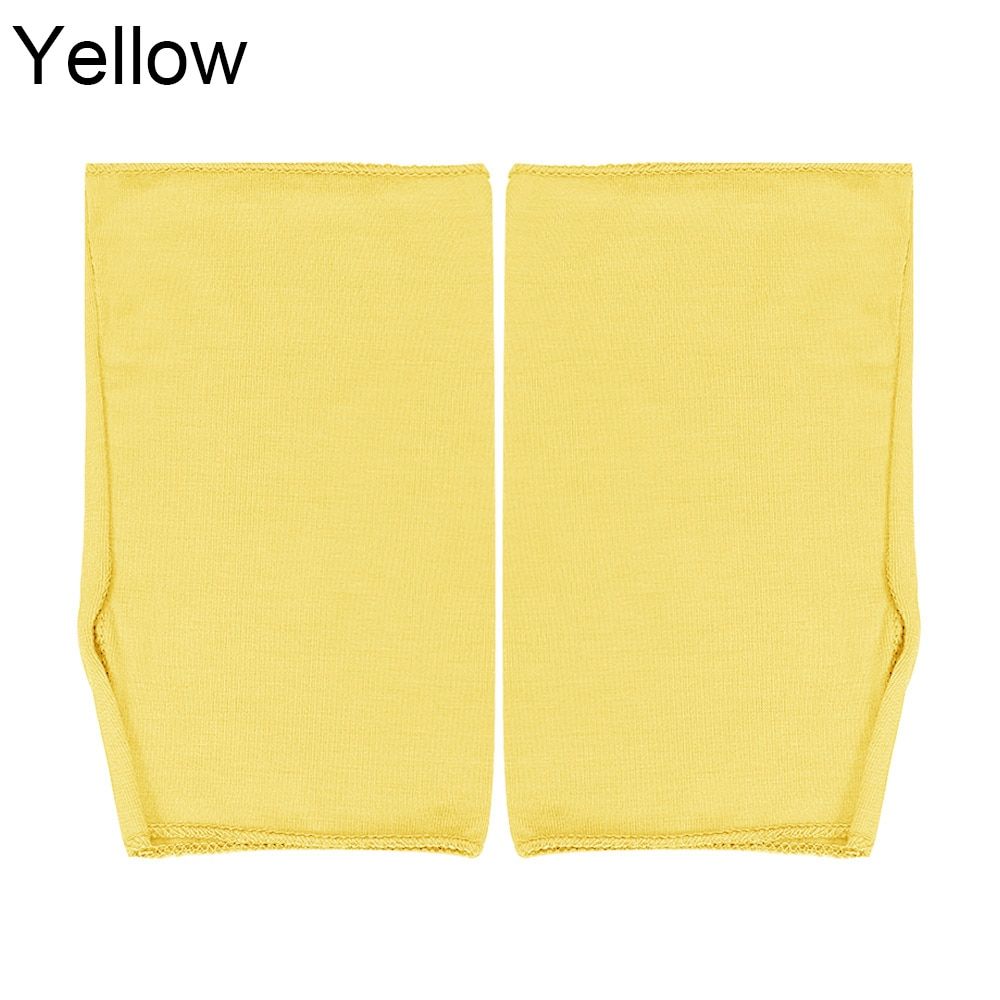 1Pair Outdoors Fingerless Hand Gloves Thin Solid Color Short Mittens Cycling Sunscreen UV Protection Touch Screen Driving Gloves Yellow