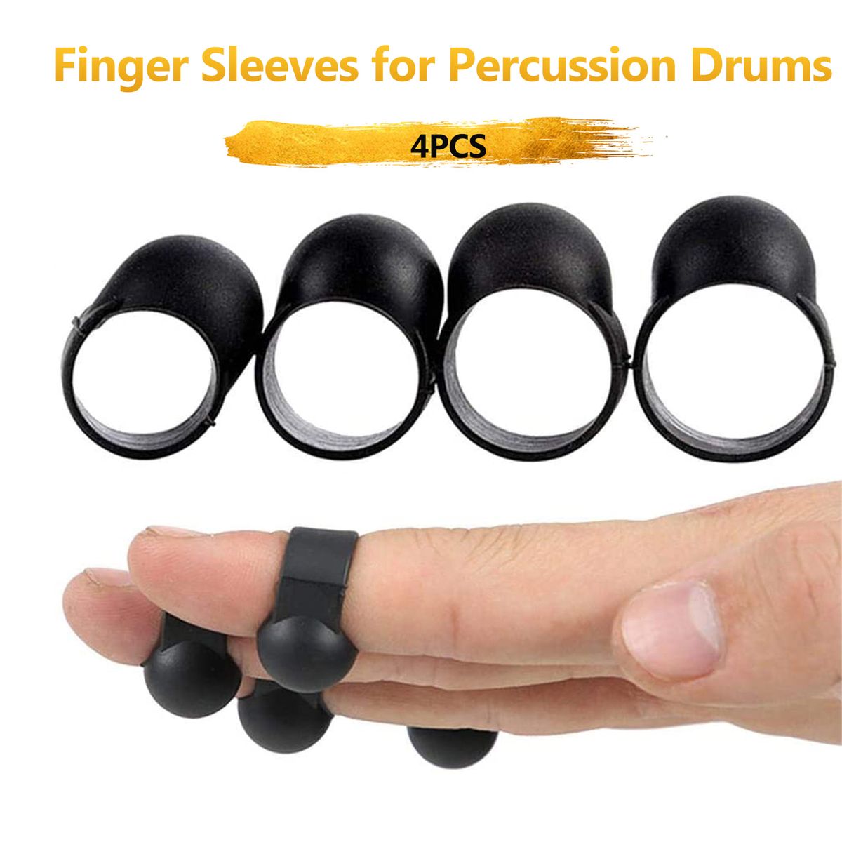 4 Pcs Finger Sleeve Set For Steel Tongue Drum Percussion