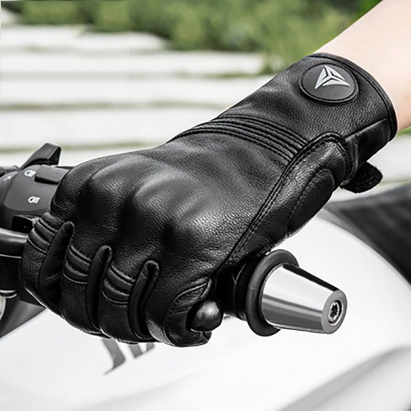 Motorcycle Gloves Real Leather Waterproof Windproof Winter Warm Summer Breathable Touch Screen Riding Bike Car Gloves 0303 Windproof