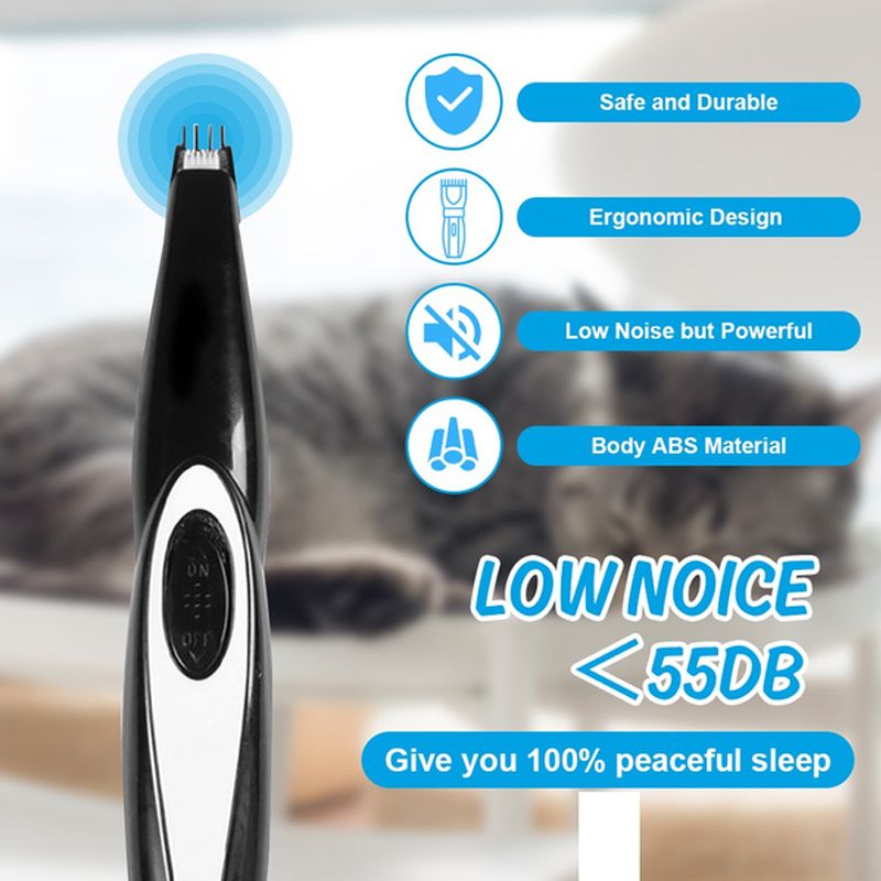 Low-Noise USB Rechargeable Dog Cat Foot Hair Trimmer Pet Grooming Tool Mini Electrical Hair Clipper