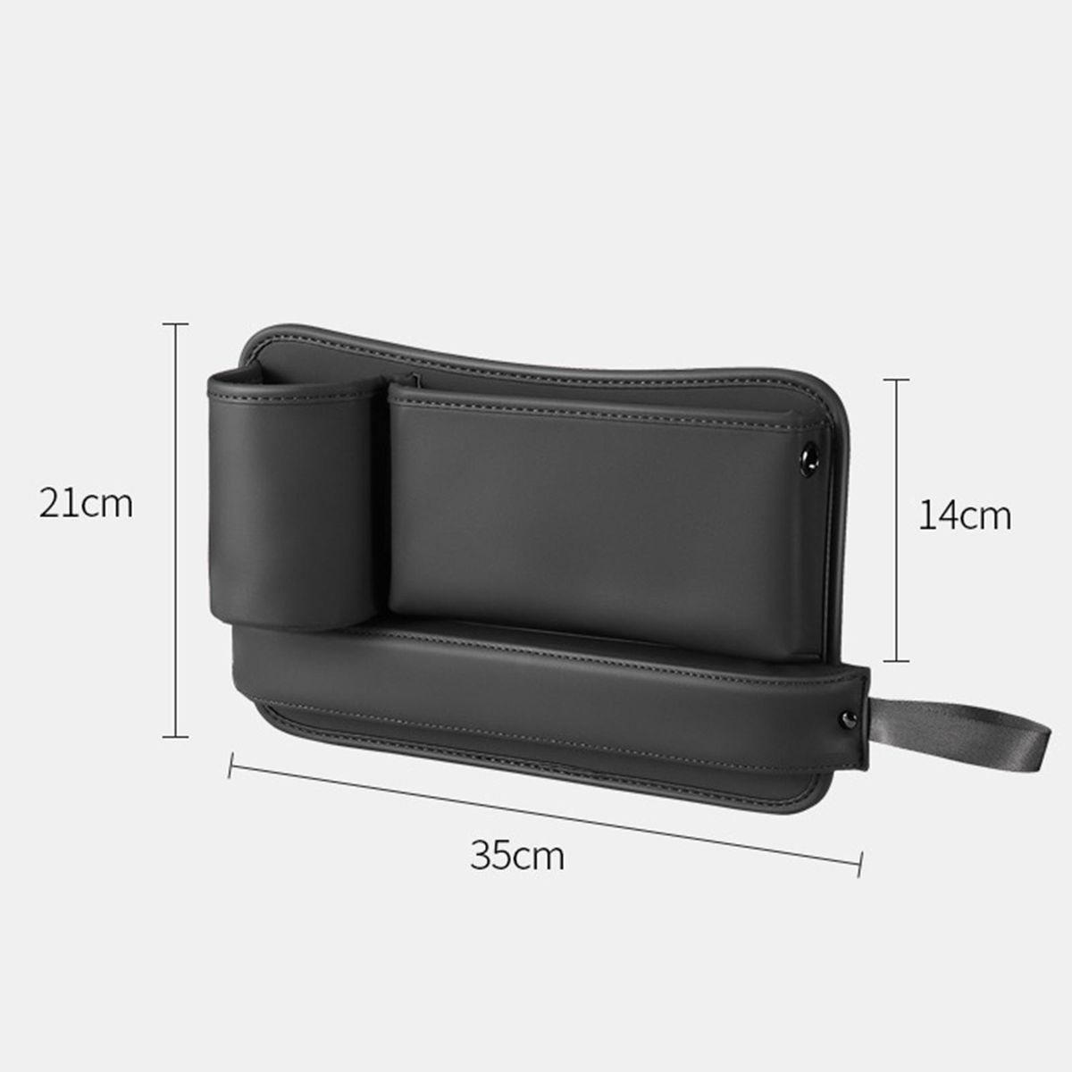 Car Seat Organizer Seat Gap Slit Pocket Seat Organizer Black