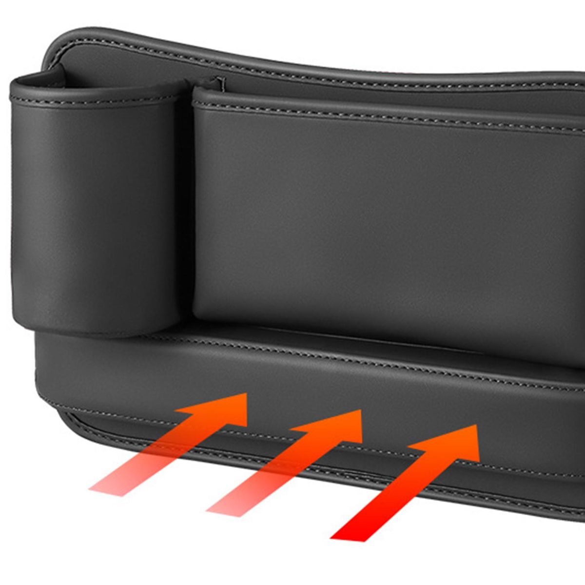 Car Seat Organizer Seat Gap Slit Pocket Seat Organizer Black