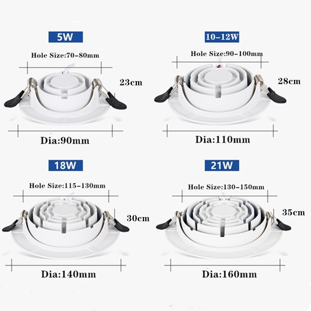 Slim Led Downlights Dimmable Led Ceiling Lamp 5W 10W 12W