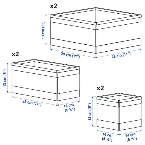 Set Of Skubb Box - 6pieces - White