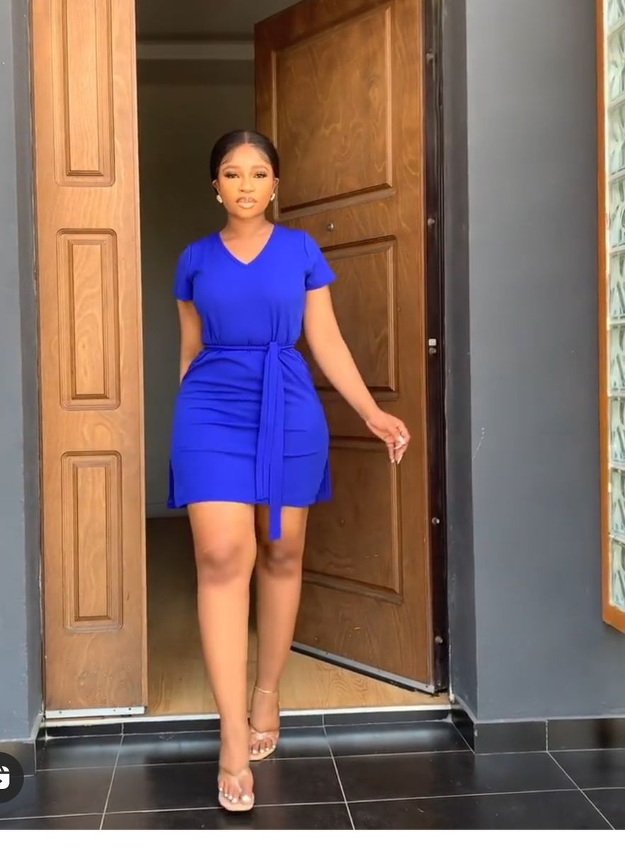 Blue Short Simple Dress