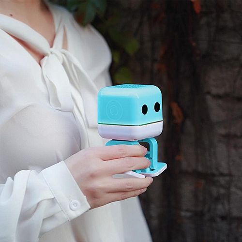 Cube Multifunction LED Intelligence Robot Voice Control Entertainment Dancing Speaker Smart Robot Children's Toy HT-S