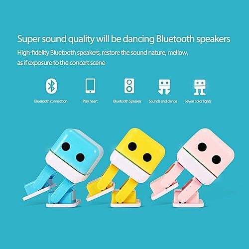 Cube Multifunction LED Intelligence Robot Voice Control Entertainment Dancing Speaker Smart Robot Children's Toy HT-S