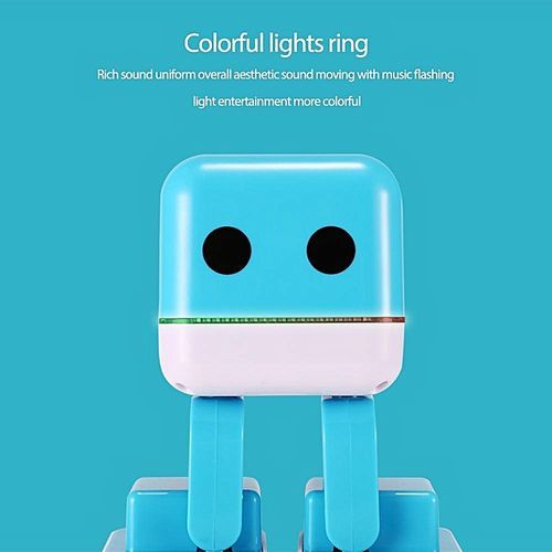 Cube Multifunction LED Intelligence Robot Voice Control Entertainment Dancing Speaker Smart Robot Children's Toy HT-S