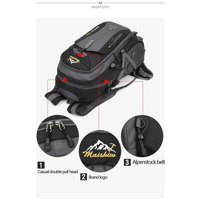 40L Unisex Camping Bag Waterproof Laptop Hiking Backpacks