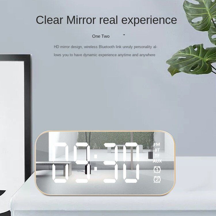 【Free Gift】！Multifunctional LED Digital Alarm Clock Bluetooth Speaker Convenient Construction Site Sound Luminous Subwoofer