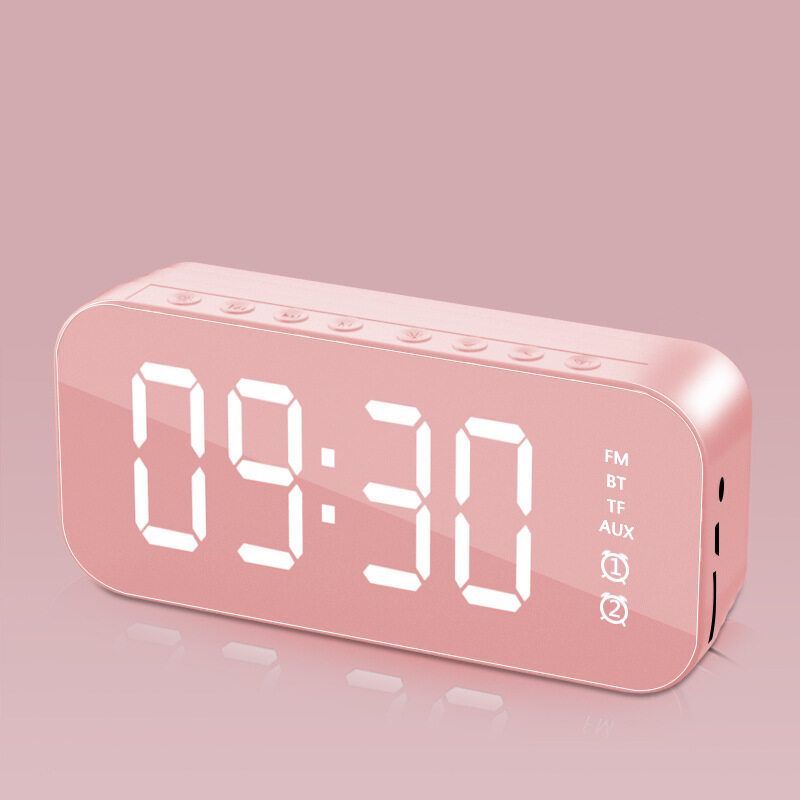 【Free Gift】！Multifunctional LED Digital Alarm Clock Bluetooth Speaker Convenient Construction Site Sound Luminous Subwoofer
