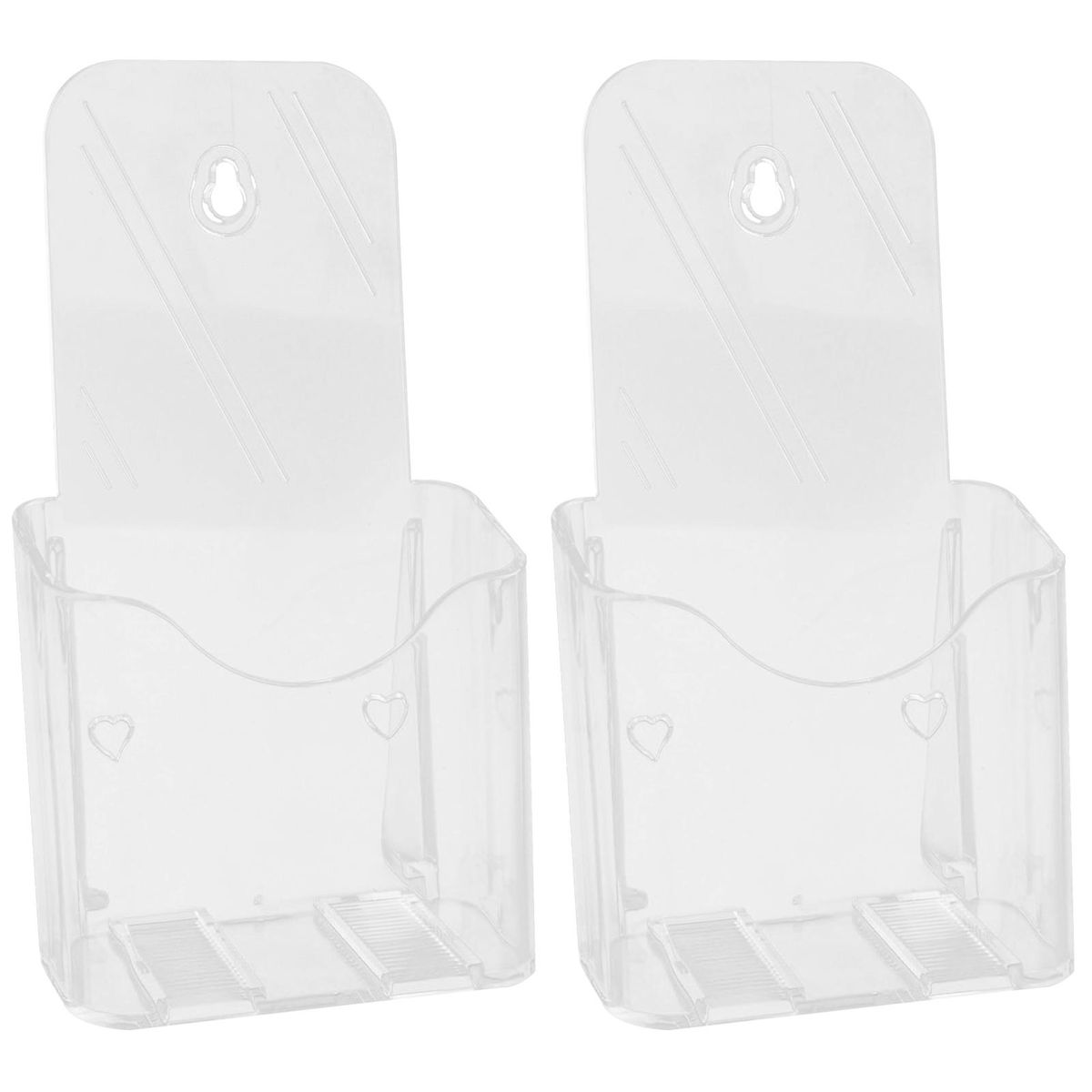 Sturdy Flyer Stand Acrylic Brochure Holder Set Versatile for Flyers Transparent
