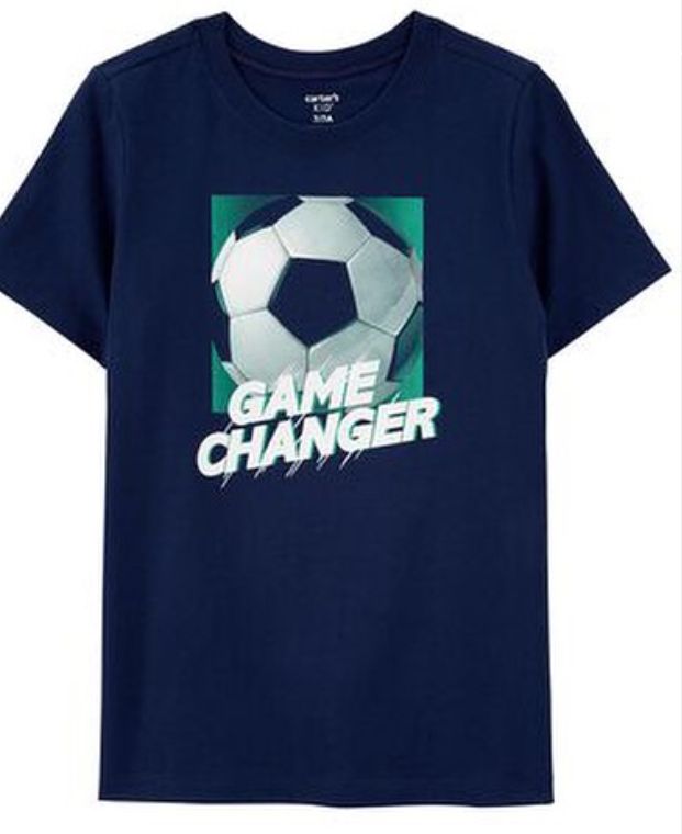 Navy Kid Game Changer Graphic Tee