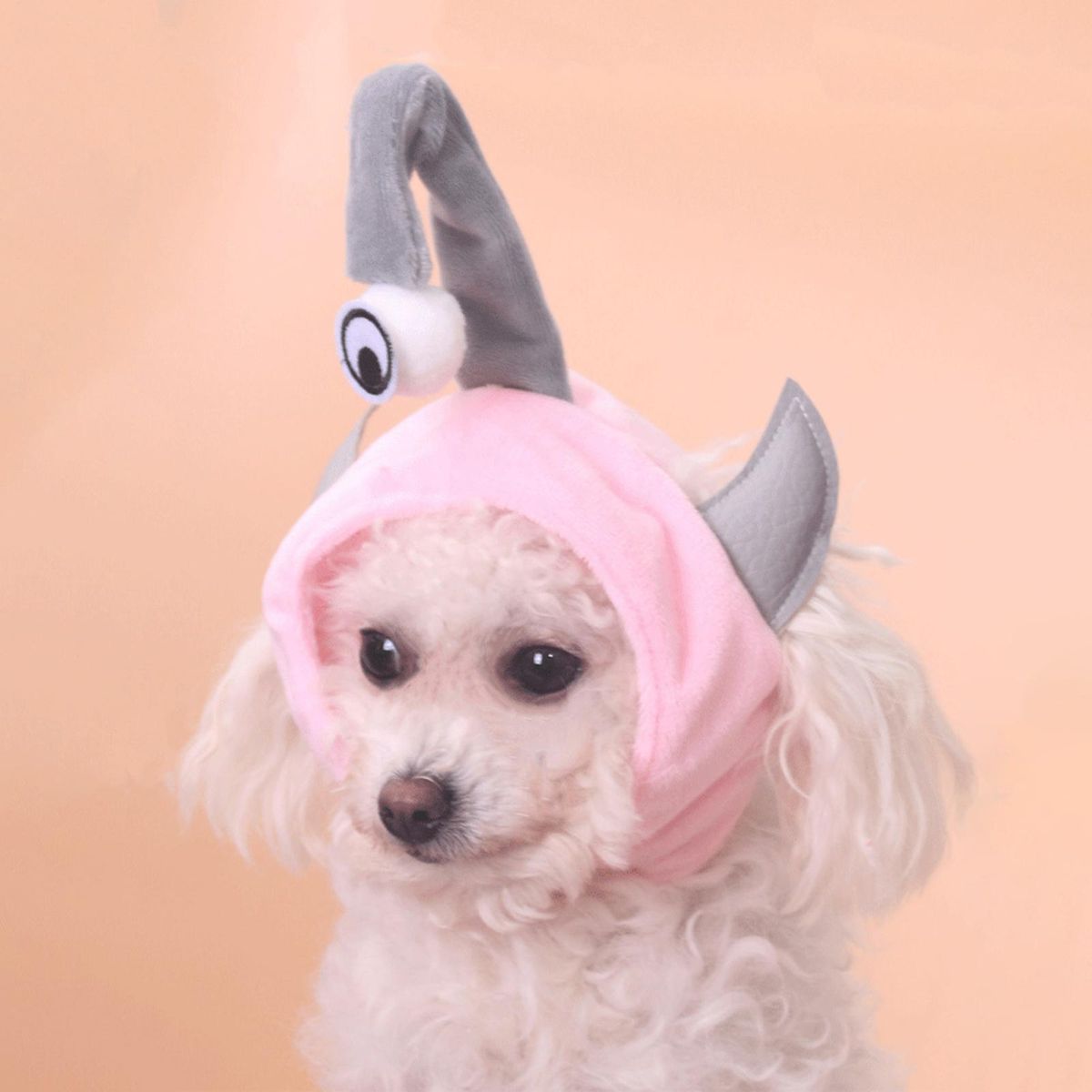 Dog Headdress One-Eyed Beast Head Coverings Hat Pink