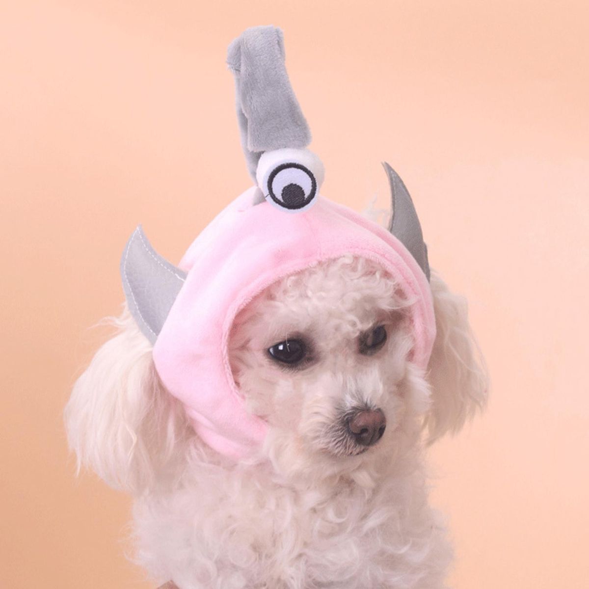 Dog Headdress One-Eyed Beast Head Coverings Hat Pink