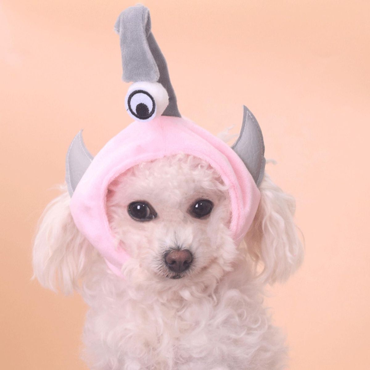Dog Headdress One-Eyed Beast Head Coverings Hat Pink