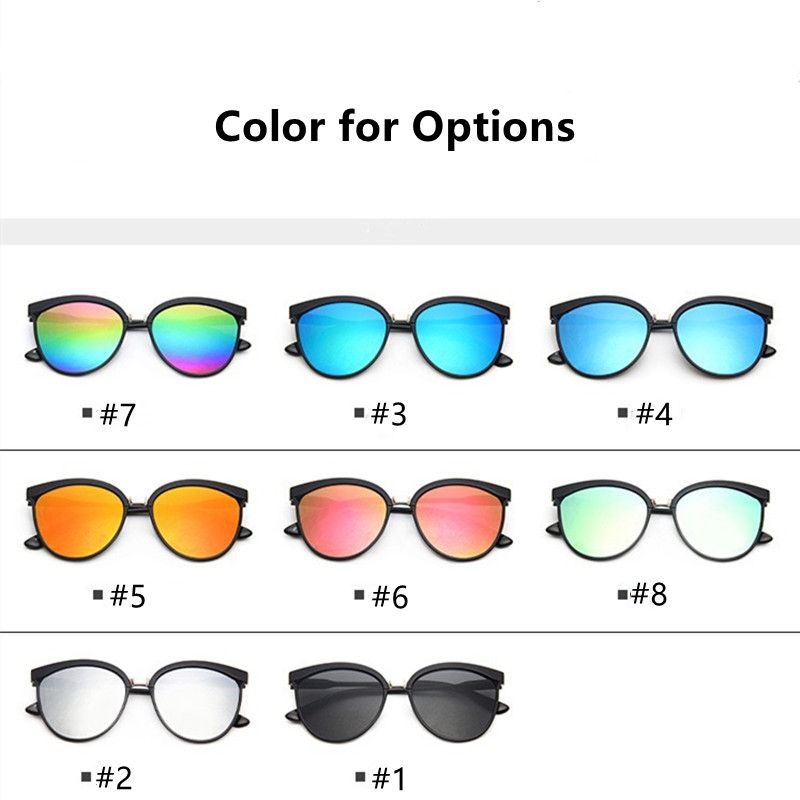 UV400 Cat Eye Sunglasses Coating Mirror Sexy Sun Glasses -#1