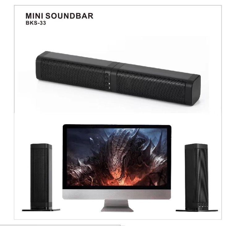 BKS-33 Home Bluetooth Speaker 3D Stereo Effect Soundbar