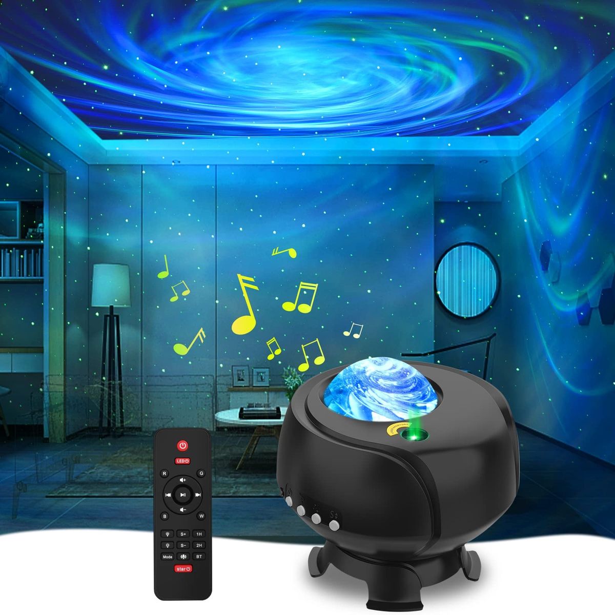 Aurora Star Lights Laser Galaxy Starry Sky Ocean Wave Projector Night Light Colorful Nebula Moon Lamp Bedroom Decoration Gifts