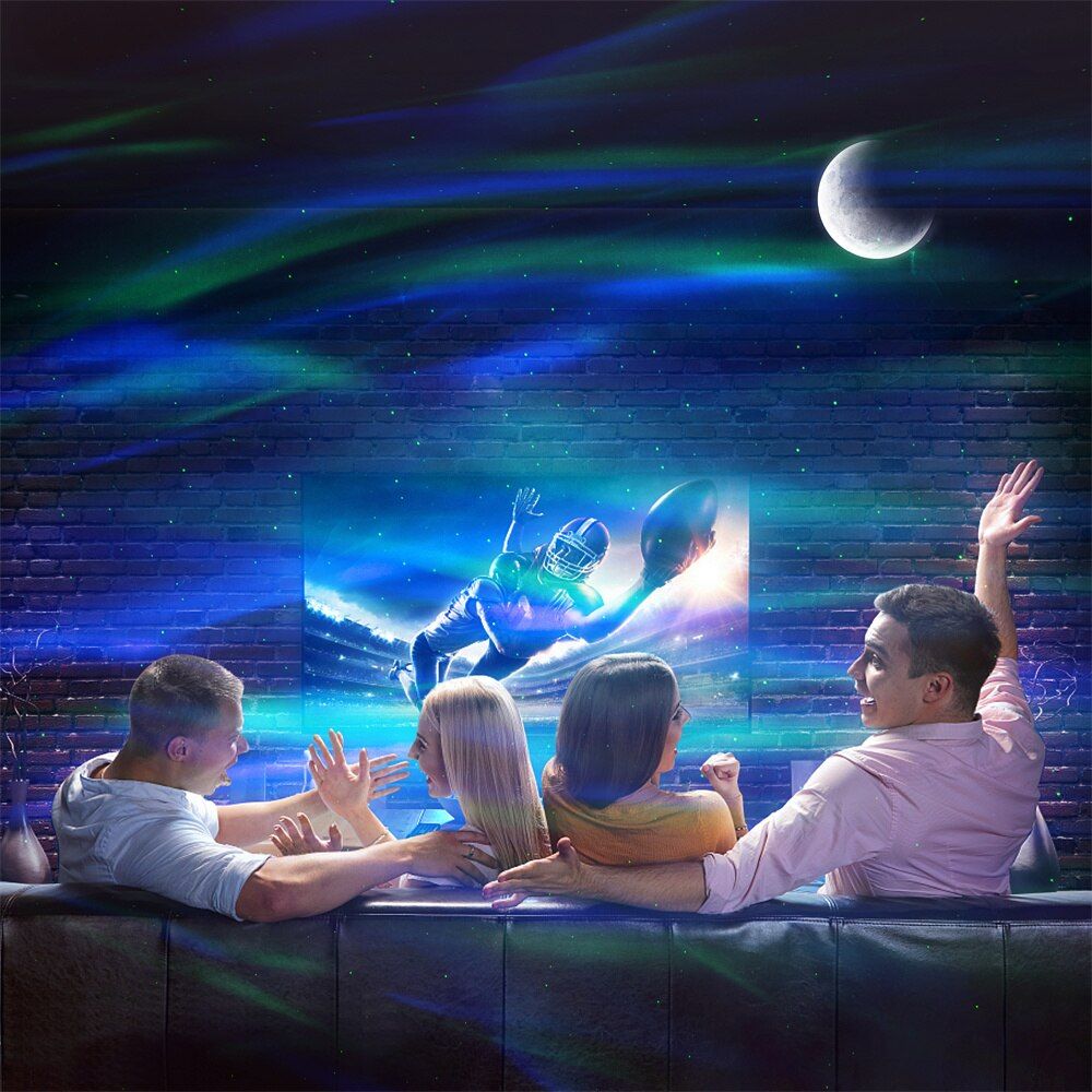 Aurora Star Lights Laser Galaxy Starry Sky Ocean Wave Projector Night Light Colorful Nebula Moon Lamp Bedroom Decoration Gifts