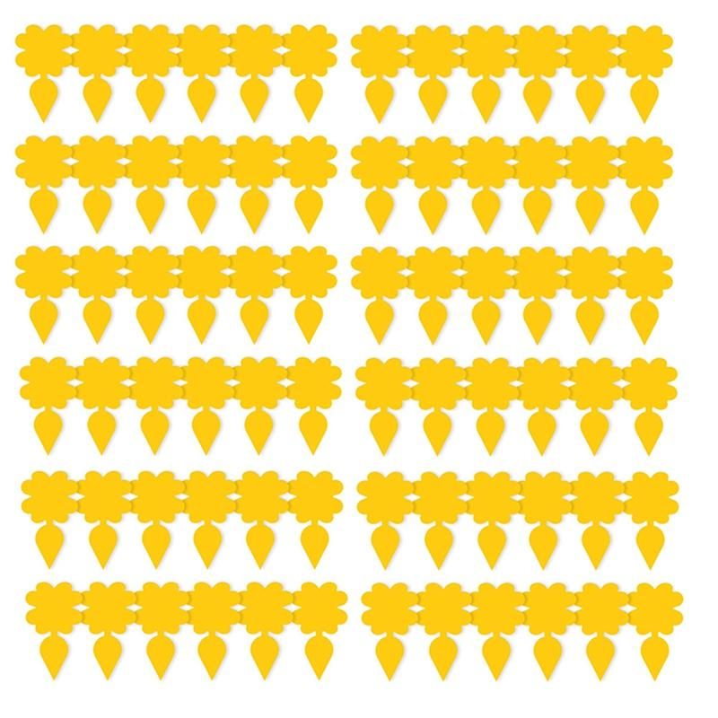 100PCS Sticky Fruit Fly Trap, Yellow Insect Bug Traps Gnat