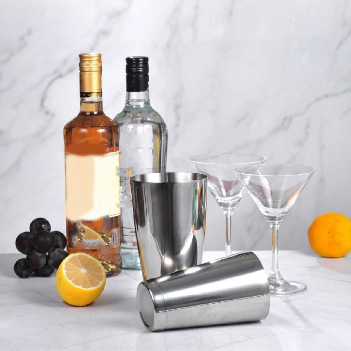 Cocktail Shaker Multi-purpose Mirror Surface Shaker Cup Silver