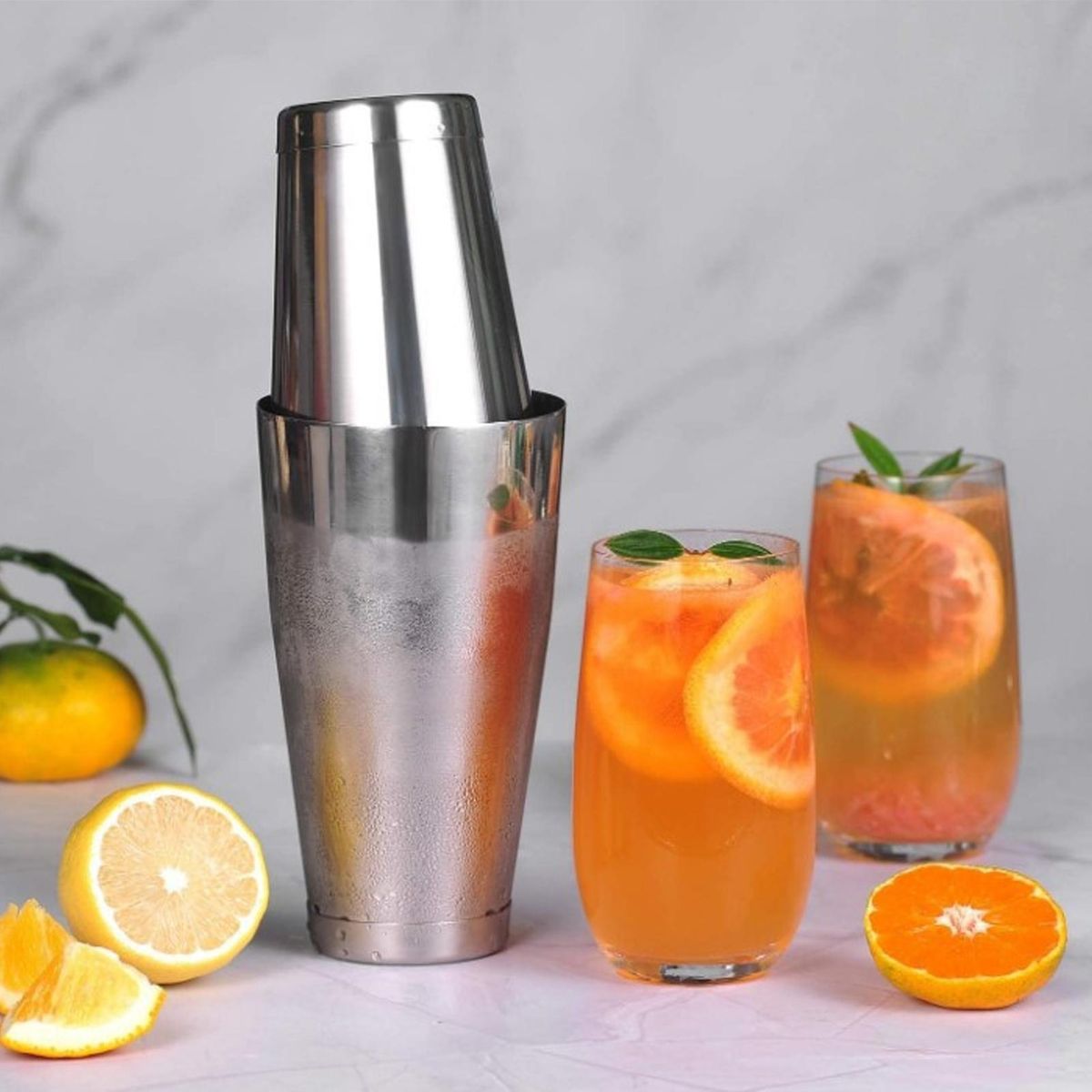 Cocktail Shaker Multi-purpose Mirror Surface Shaker Cup Silver