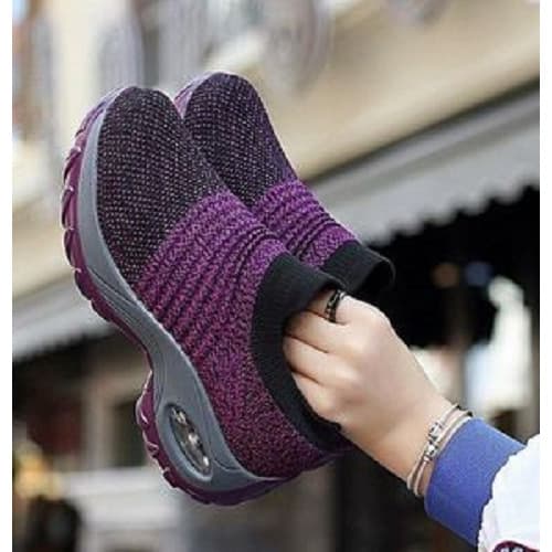 Unisex Sneakers - Purple And Black
