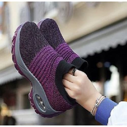 Unisex Sneakers - Purple And Black
