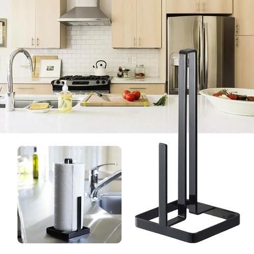 Convenient Towel Rack Practical Countertop Punch Free Kitchen Roll Holder Dispenser Free Standing Home Bathroom Paper Storage