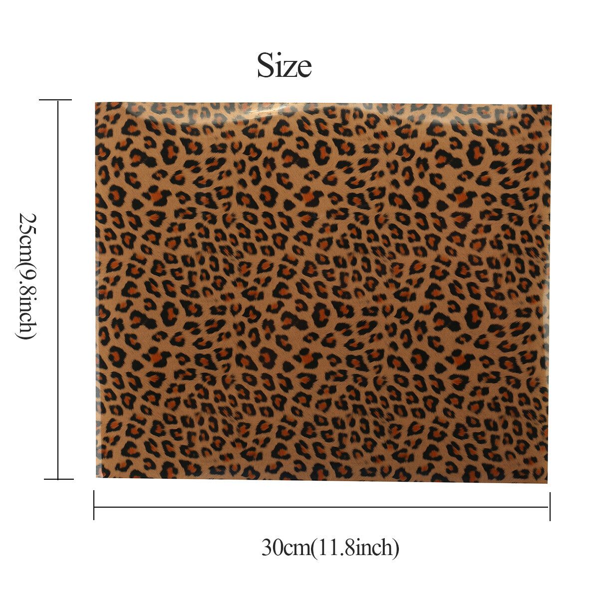 10PCS Leopard Print PU Heat Press Transfer Vinyl Film Paper T Shirt HTV Garment DIY