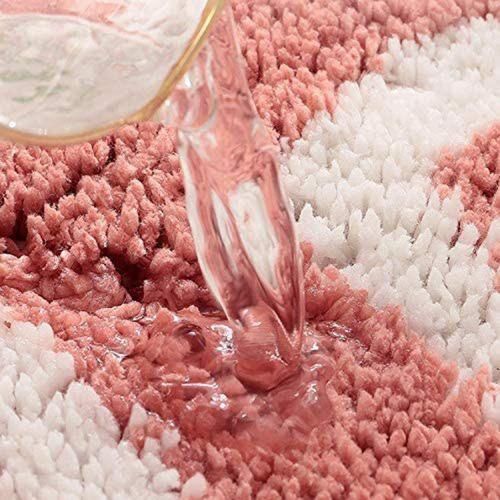 Cartoon Peach Flocking Carpet Floor Mat,for