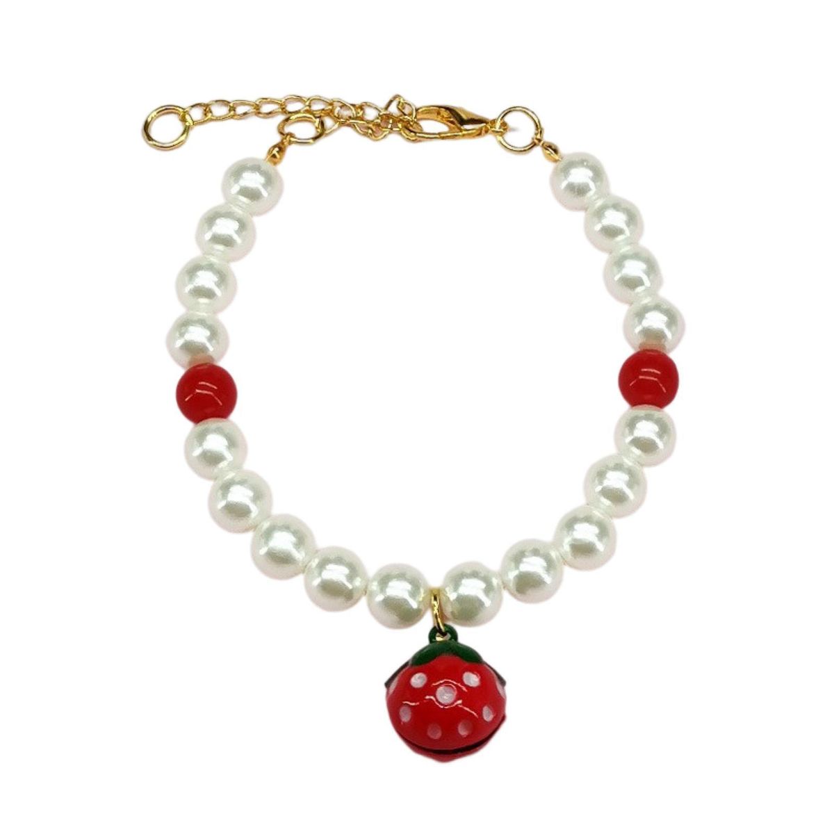 Pet Neck Circle Bell Charm Cat Dog Necklace Collar Red White