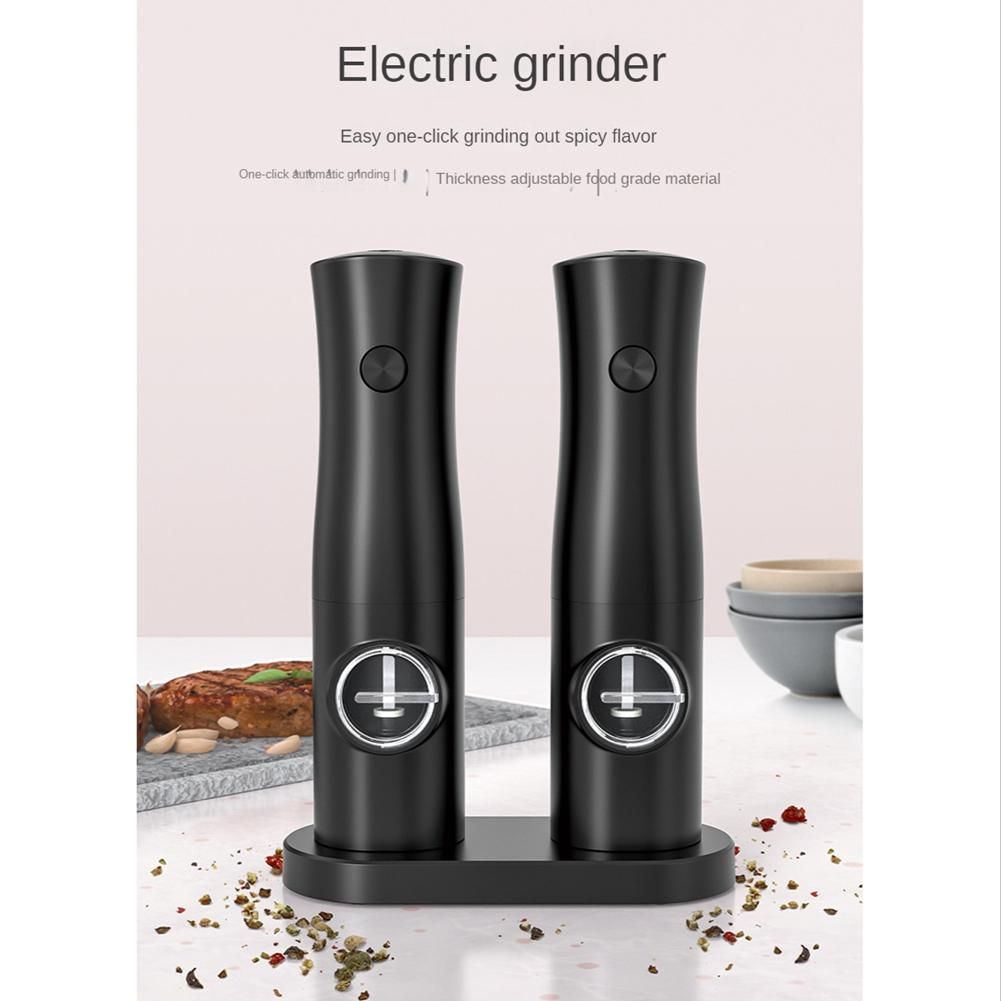 Electric Salt and Pepper Grinder SetGravity Automatic Salt & Pepper Refillable with Rechargeable Base