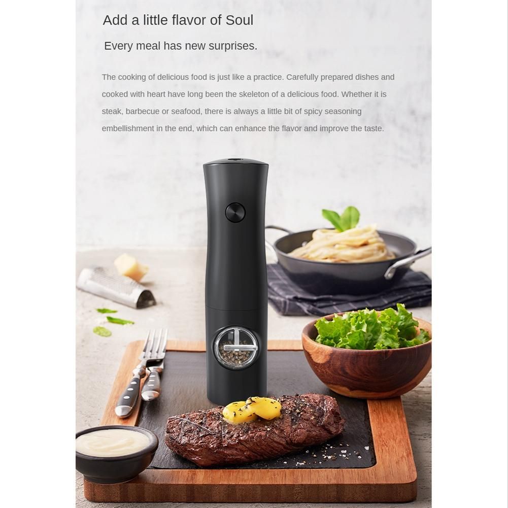 Electric Salt and Pepper Grinder SetGravity Automatic Salt & Pepper Refillable with Rechargeable Base