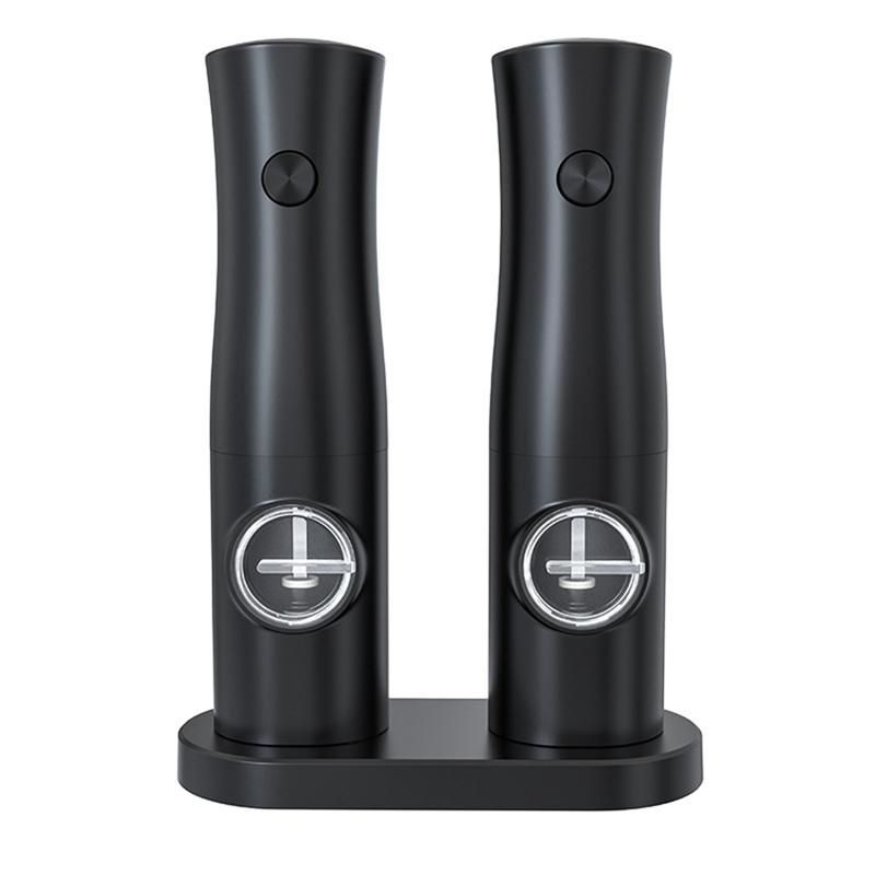 Electric Salt and Pepper Grinder SetGravity Automatic Salt & Pepper Refillable with Rechargeable Base