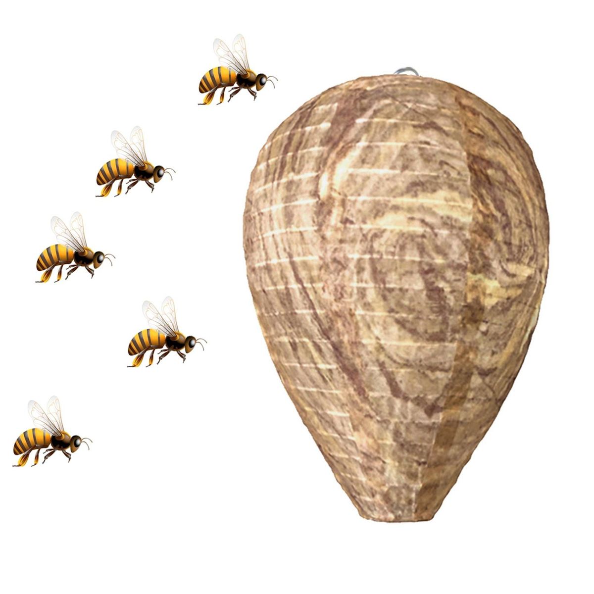 Wasp Nest Lantern Wasp Nest Decoy Waterproof Realistic Wasp Brown
