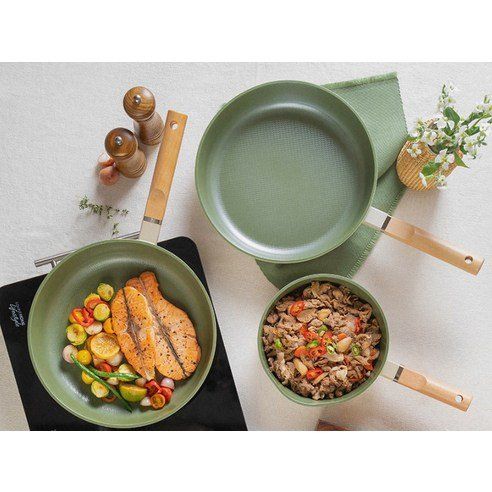 Roychen Induction IH Non-stick Healthy Ceramic Pan Set 3pcs