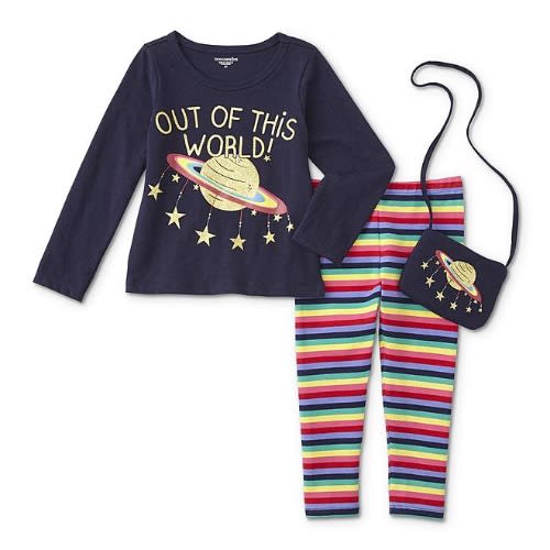 Girls' T-shirt, Leggings & Purse