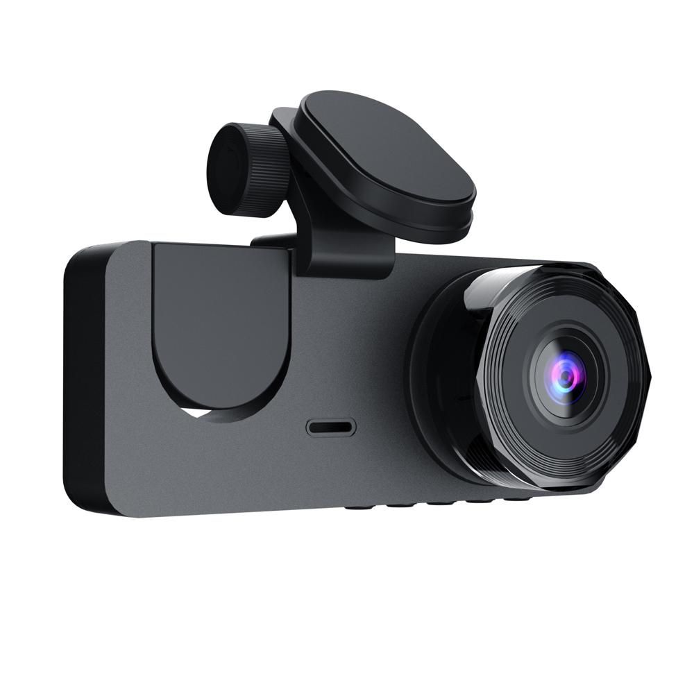 1080P DVR Dash Camera Front & Inside & Rear Camera Driving Recorder 2 Inch Screen Dashcam Support Night-Vision Loop Recording Motion Detection One-Key Lock