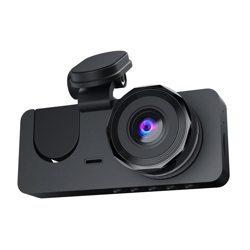 1080P DVR Dash Camera Front & Inside & Rear Camera Driving Recorder 2 Inch Screen Dashcam Support Night-Vision Loop Recording Motion Detection One-Key Lock