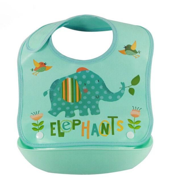 4PCS Baby Boys Girls Silicone Waterproof Bib