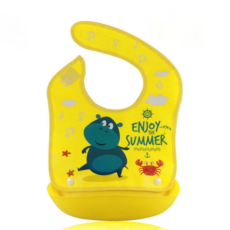 4PCS Baby Boys Girls Silicone Waterproof Bib