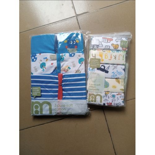 3 In 1 Sleepsuit + 5 In 1 Bodysuit For Boys And Girls
