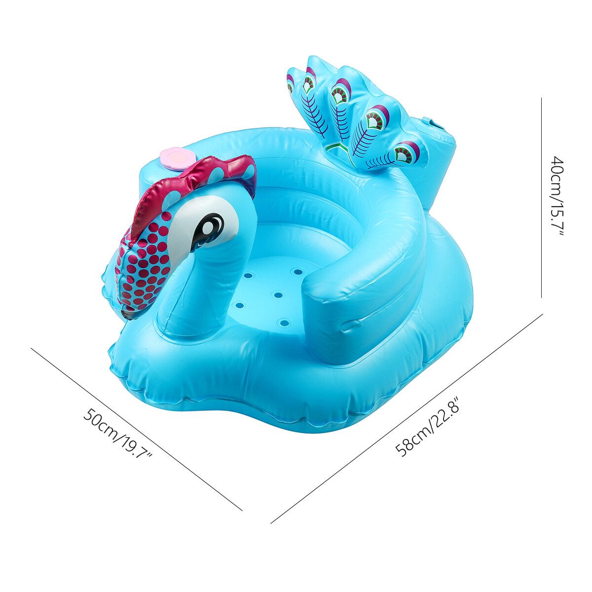 Seat Sofa Baby Learning To Sit Chair Pillow Cushion Sitting Inflatable Blue 2