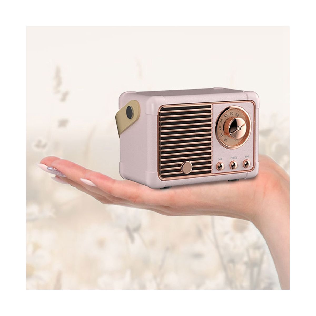 Retro Bluetooth Speaker HM11 Classical Retro Music Player Sound Stereo Portable Mini Travel Music Player Pink