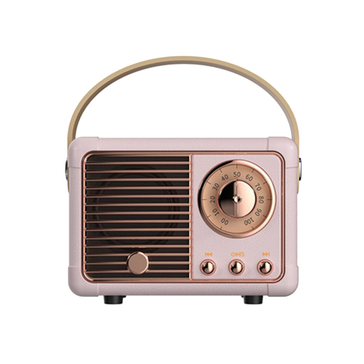 Retro Bluetooth Speaker HM11 Classical Retro Music Player Sound Stereo Portable Mini Travel Music Player Pink