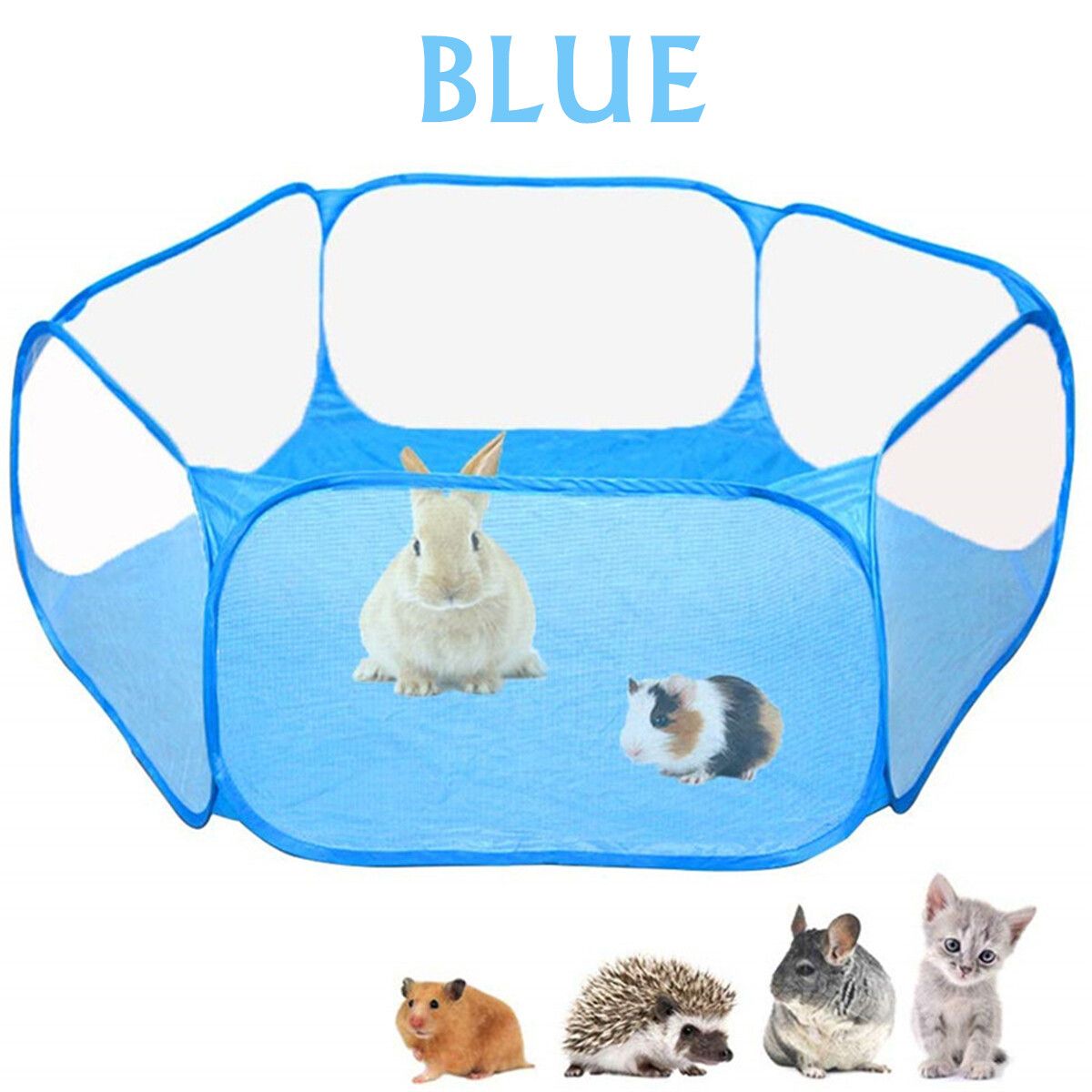 Foldable Portable Pet Playpen Open Indoor Outdoor Small Animal Cage Tent Fence