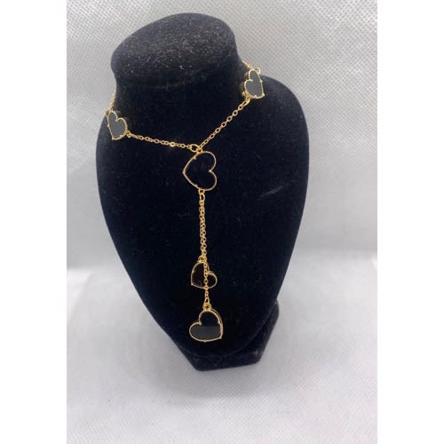 Heart Necklace - Black